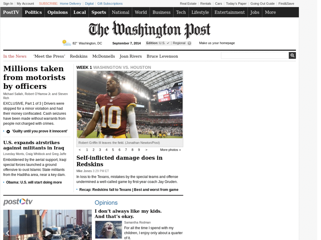 Washington Post - Remove Sidebar