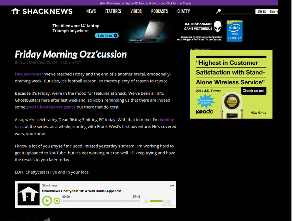 Shacknews - Remove White Header/Footer