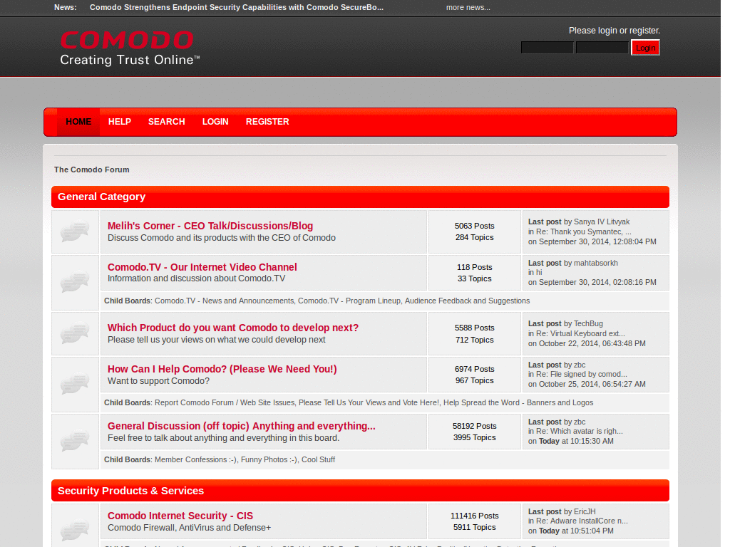 Comodo Forums - Clean (Sept. 2014)