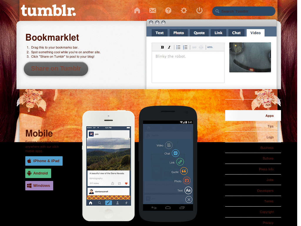 Tumblr - Krystal dashboard background + icon set!