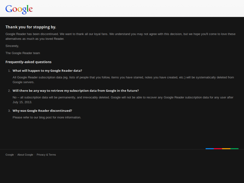 Perfecter Dark Google Reader