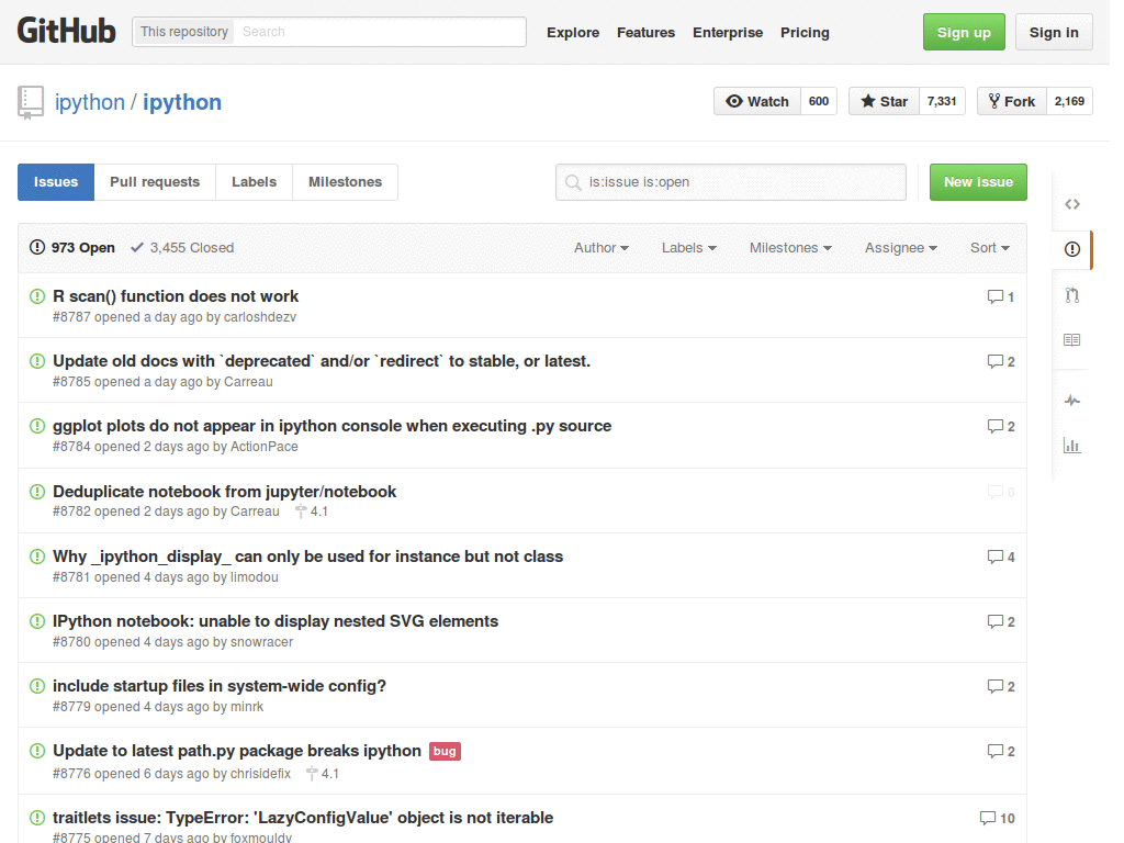GitHub - more space for Issue titles