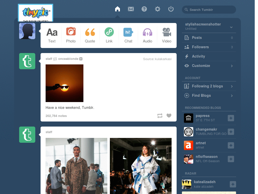 Tumblr Logo / Peach Sundress
