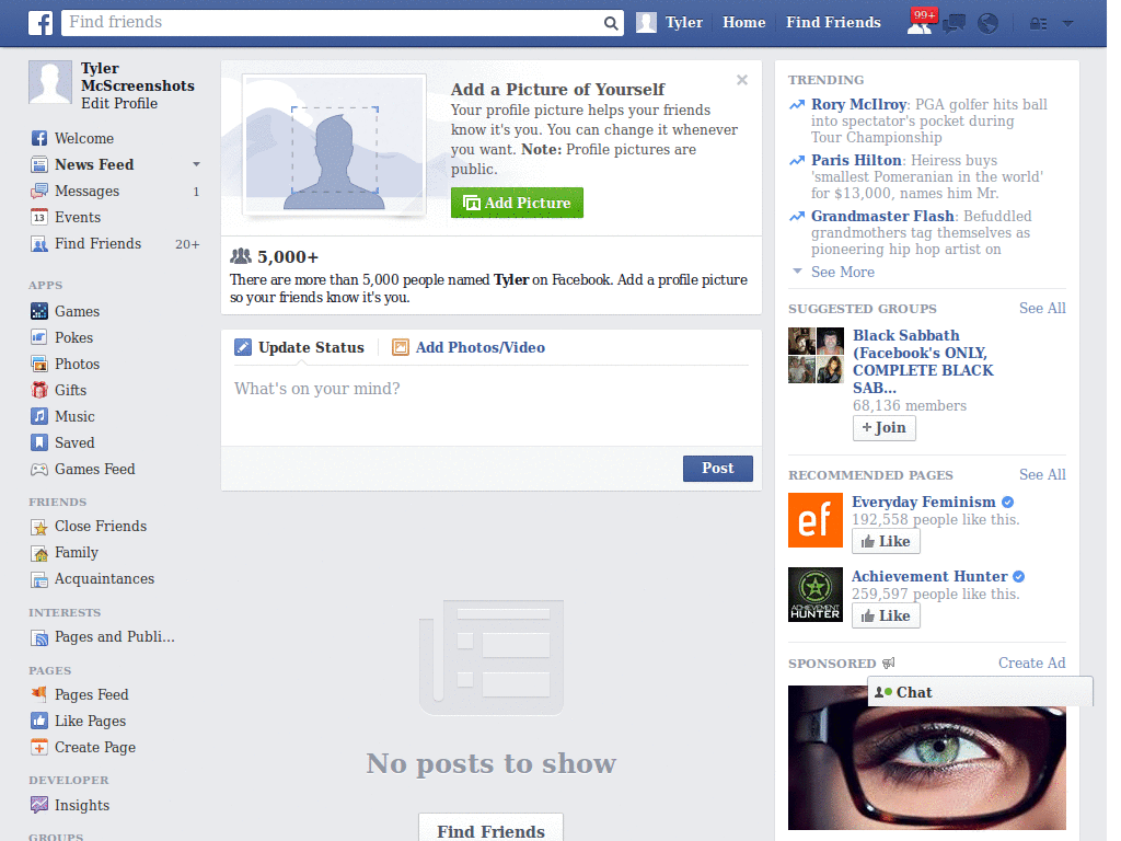 facebook skin - simple