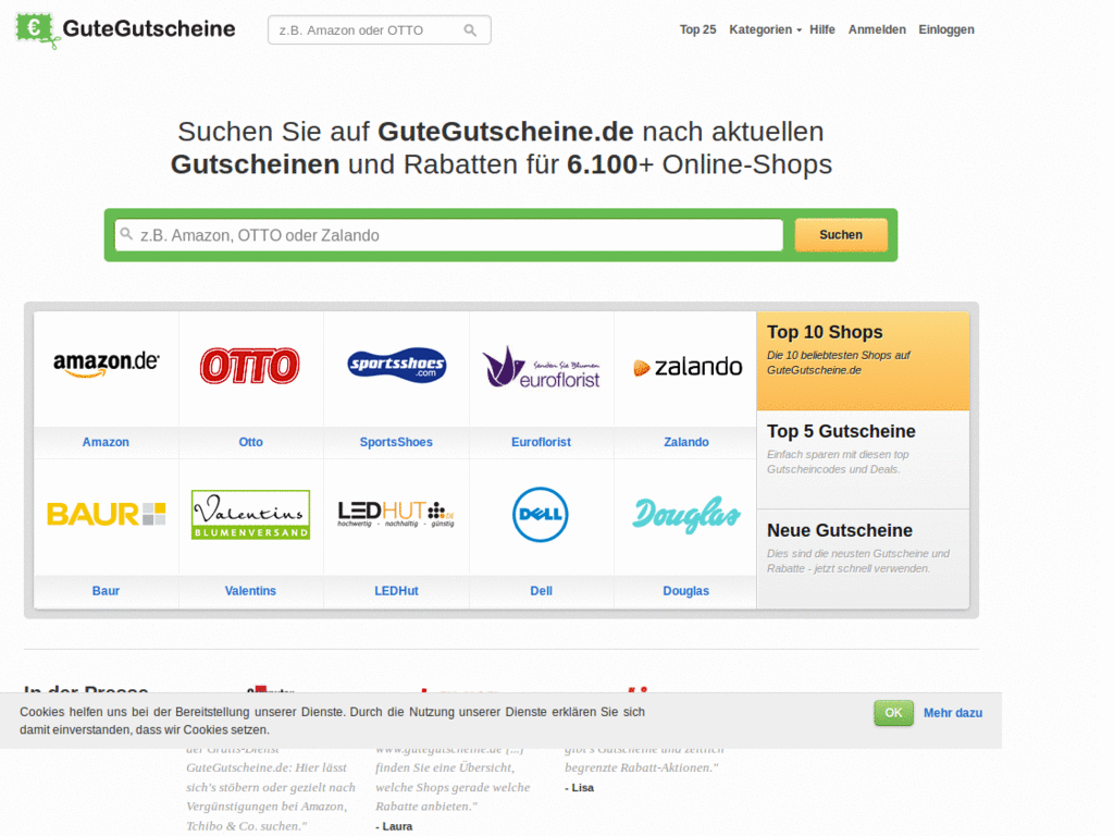 GuteGutscheine.de änderbarer Hintergrund