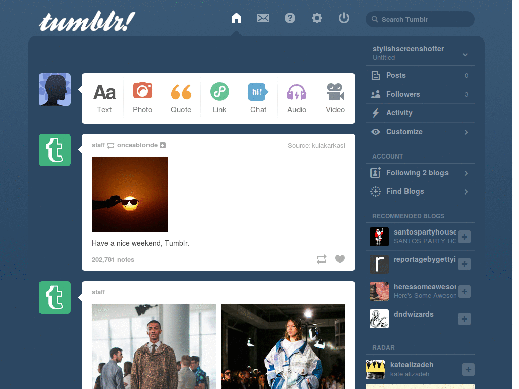 Tumblr Logo / Ballpark Wiener