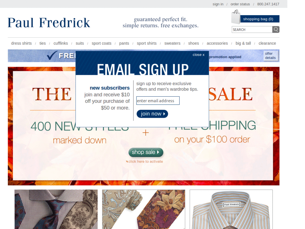 Paul Fredrick - remove featured products