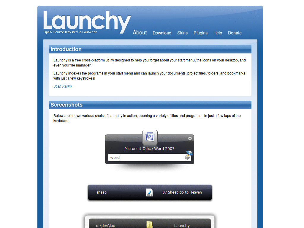 Launchy.net - No Ads (April 2011)