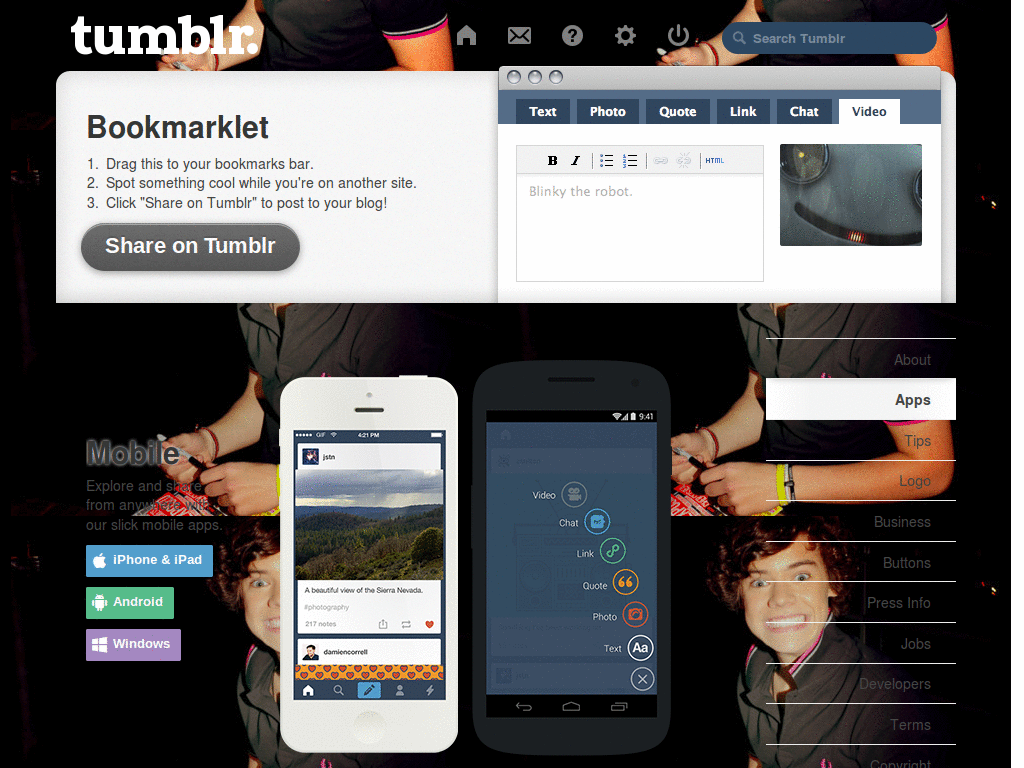Harry Styles Tumblr Dashboard