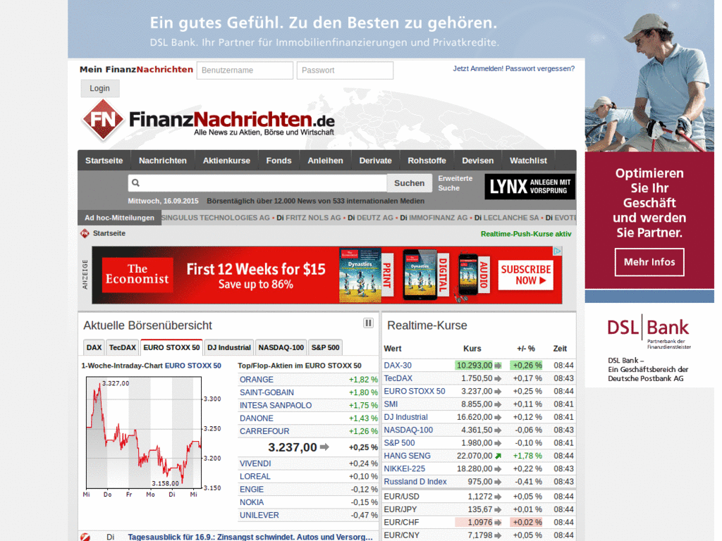 finanznachrichten.de - experimentell