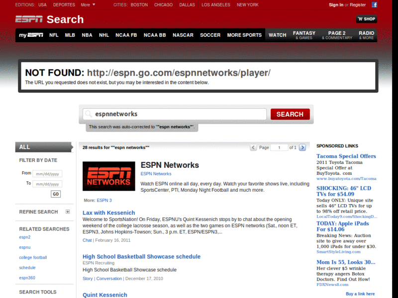 ESPN3.com Video Only
