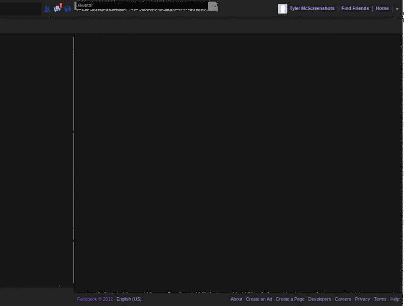 Facebook skin - Transparant blue black 2011
