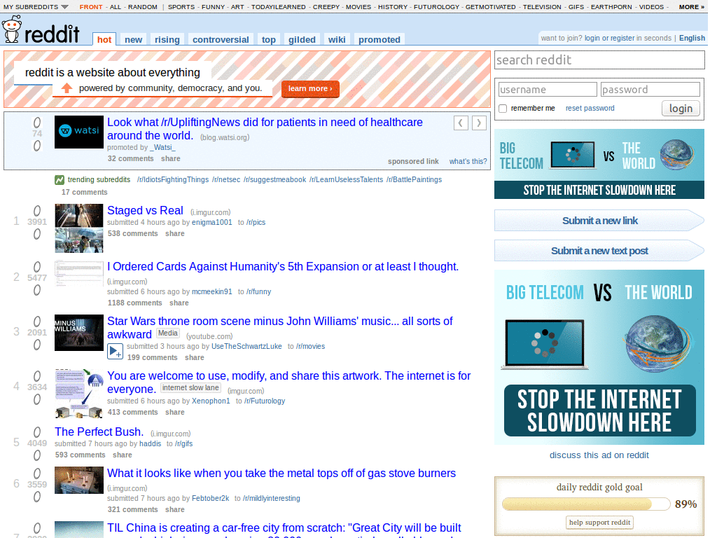 Reddit - Portal Voting