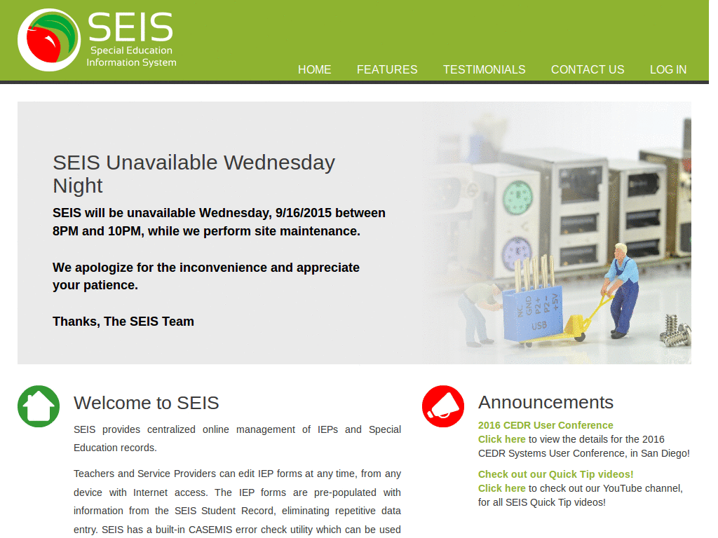 SEIS - Select any IEP Page