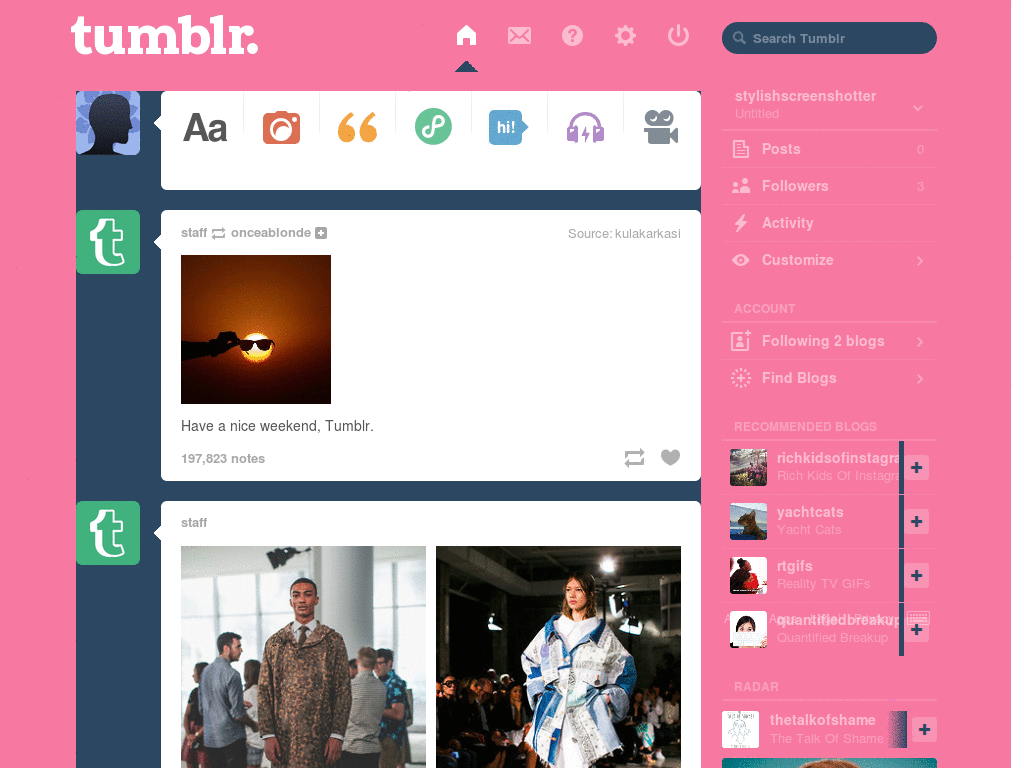 meu primeiro tumblr