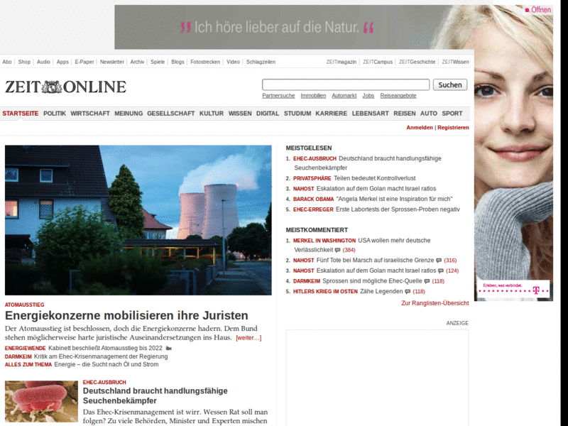 Eilmeldungen auf zeit.de entfernen