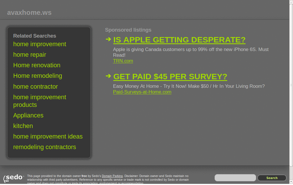 Avax - All on one page - For large screens Fixed