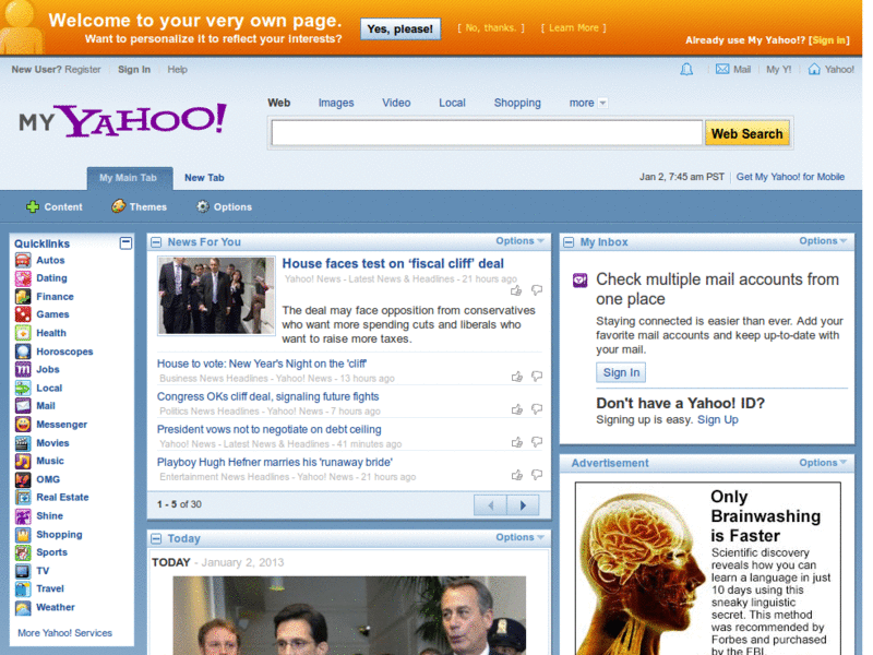 My Yahoo! - Rend the Trends