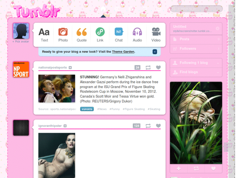 kawaai tumblr theme