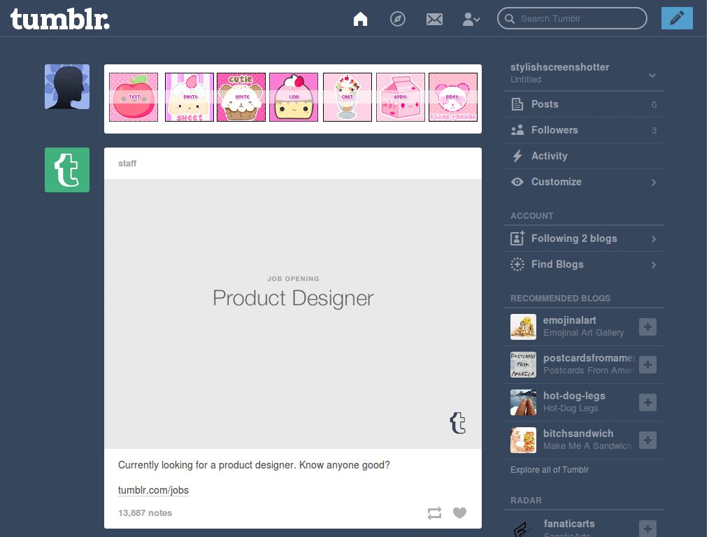 Cute post icons