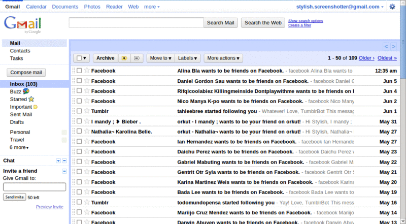 Gmail: Hide Report as Spam, Delete & Refresh