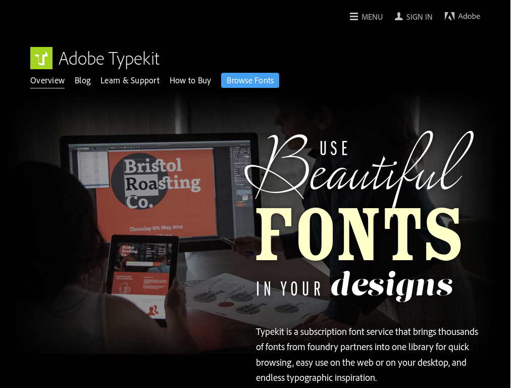 3d Css Text typekit