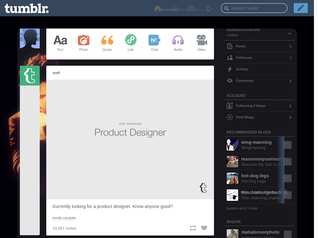 Chris Colfer Tumblr Dash