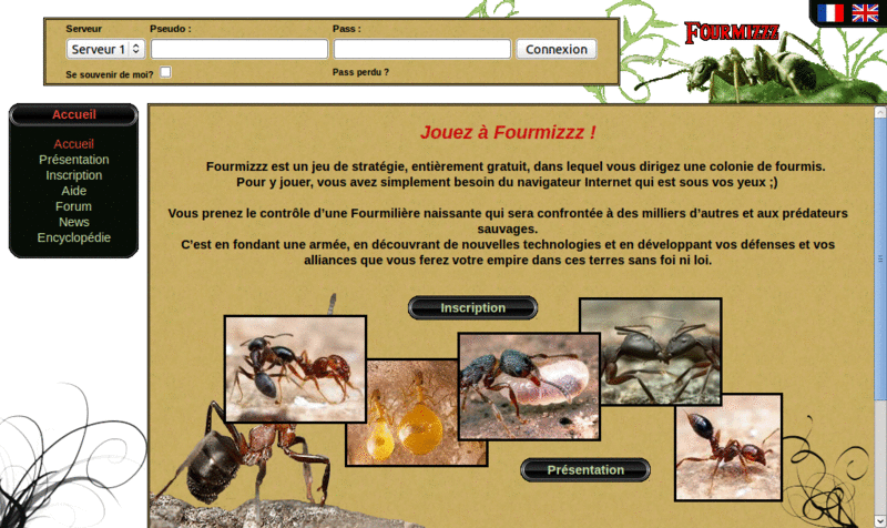 Menu dense pour l'Assistante Fourmizzz