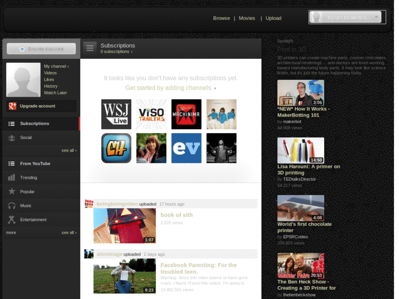Youtube Style