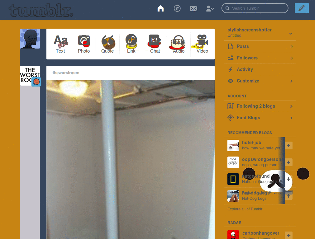TUMBLR DASHBOARD-  Rilakkuma
