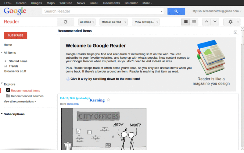 Google Reader with IranianSansZ Font for windows
