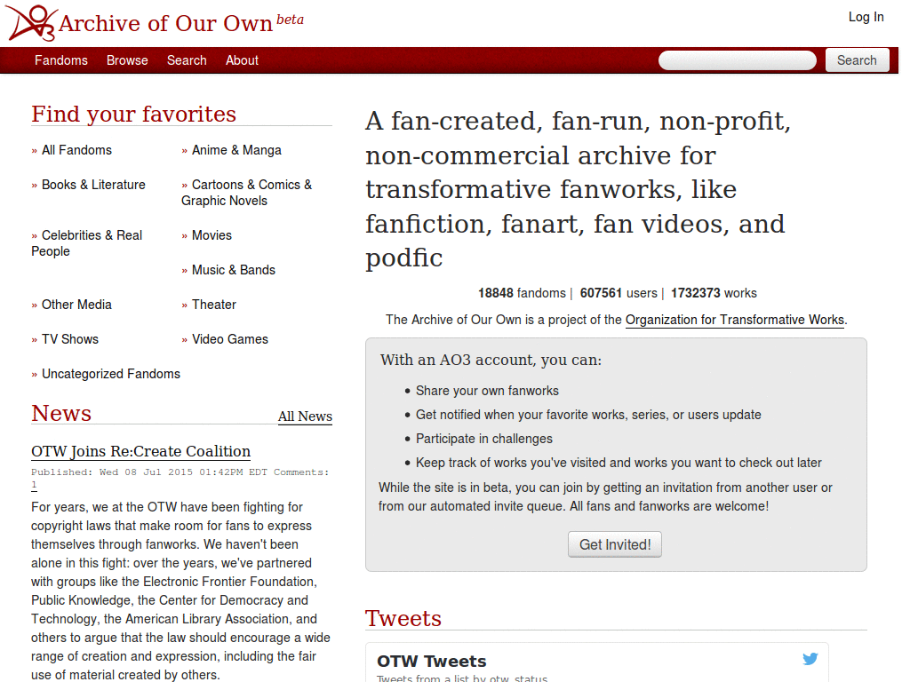 Archiveofourown Old 3