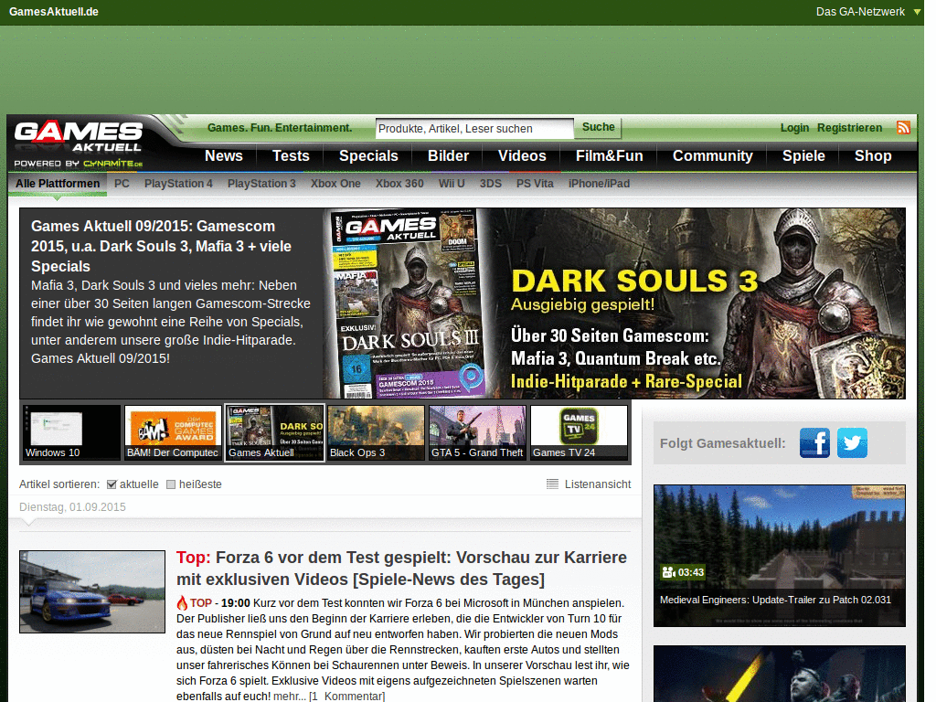 GamesAktuell.de Centered