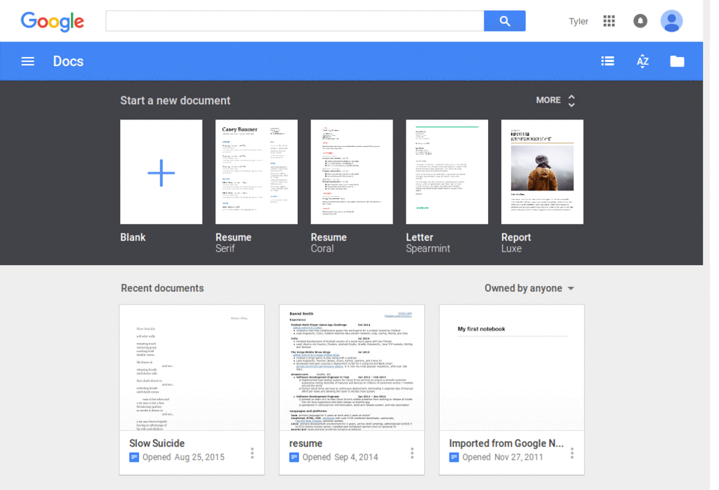 Google Docs navigation bar - revert to light theme