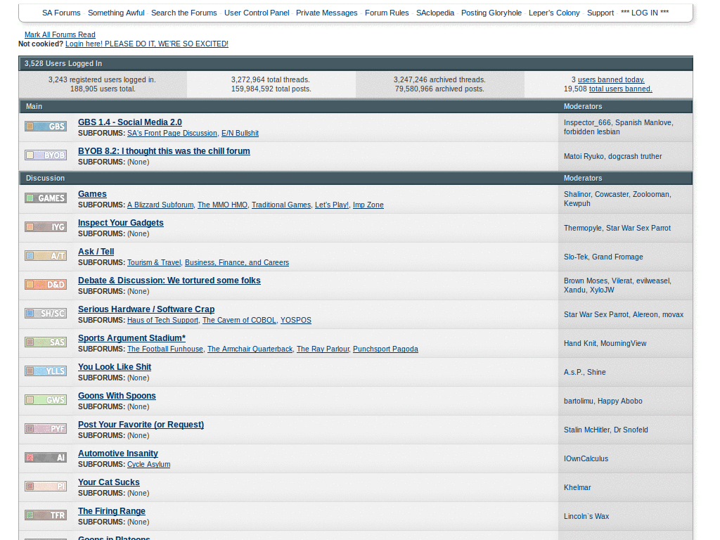 Something Awful Forums - remove and make readable