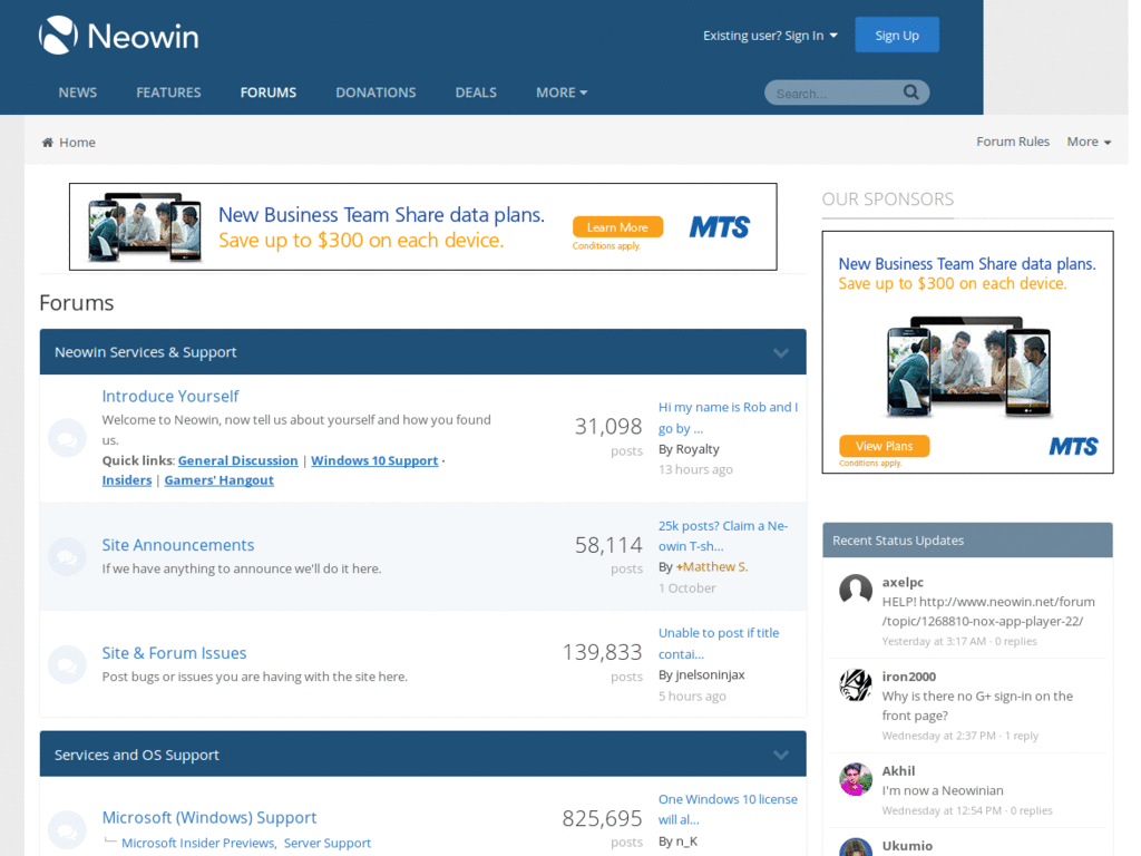 Neowin Forums readable