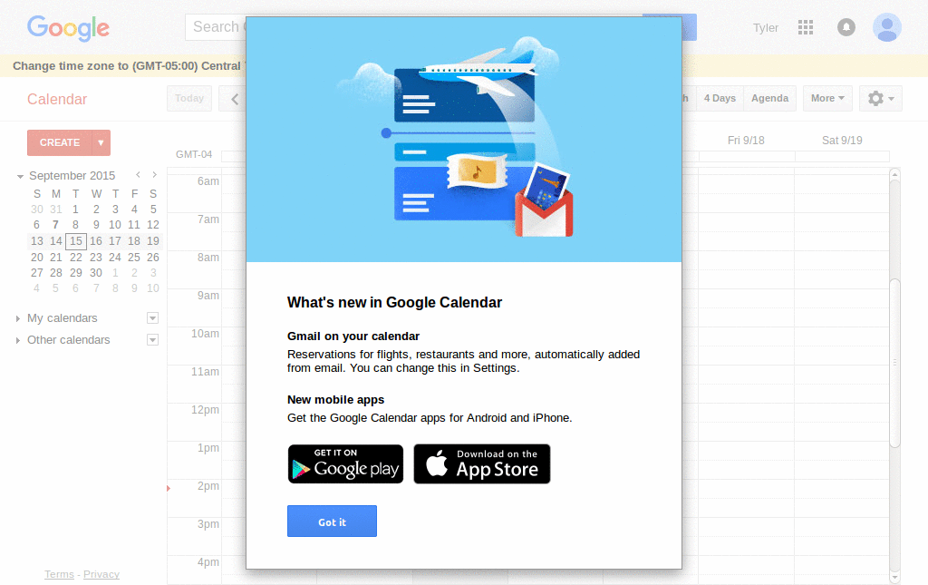 Google Calendar Hide Search Area