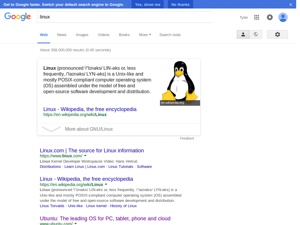 Revert new bleak Google SERP design