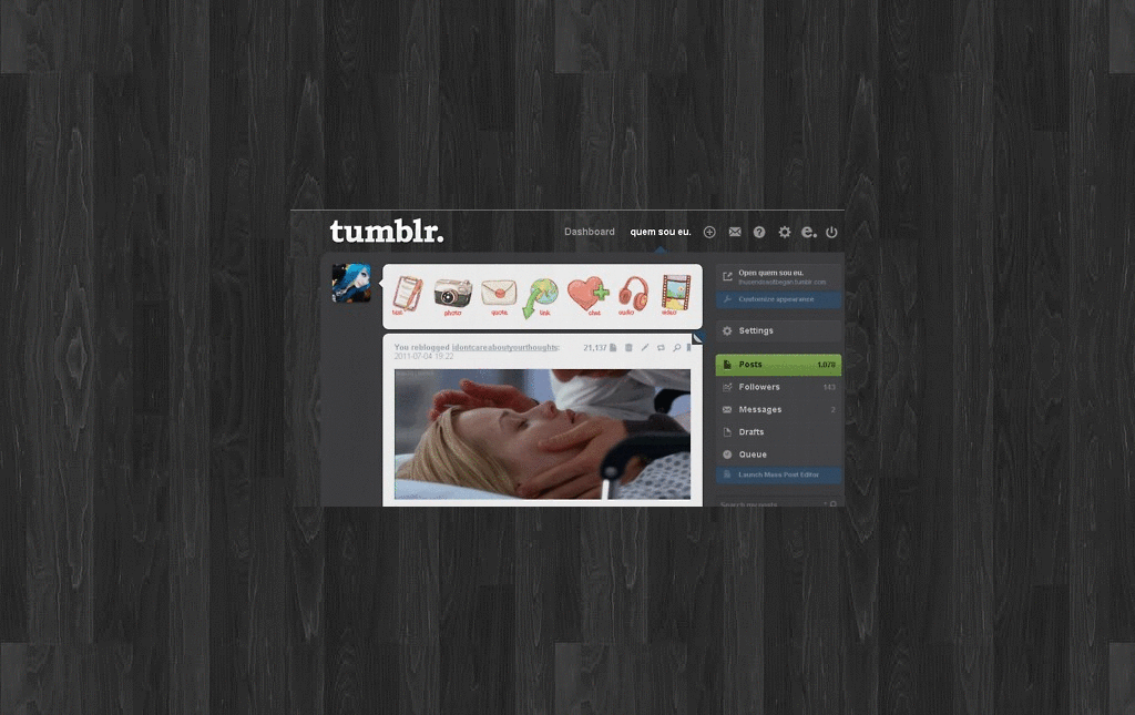 wood black- dashboard tumblr.