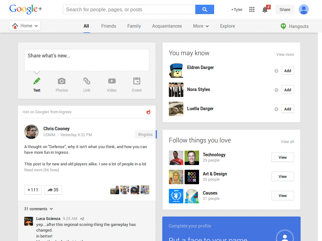 google+- hide right col--
