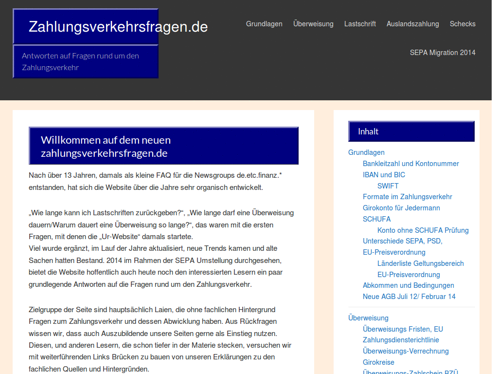 Zahlungsverkehrsfragen