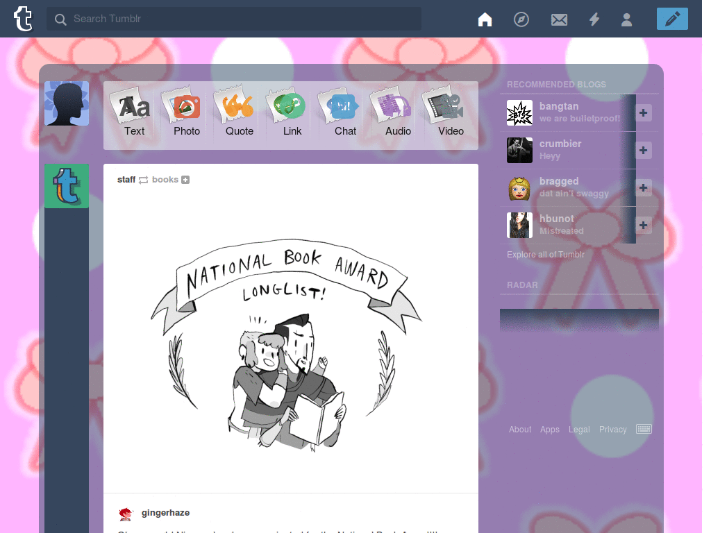 Cute tumblr theme