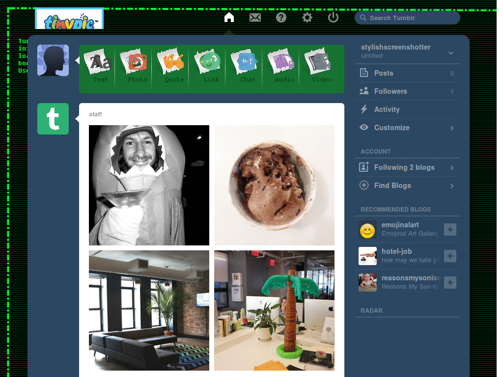 Tumblr - Terminal Dashboard