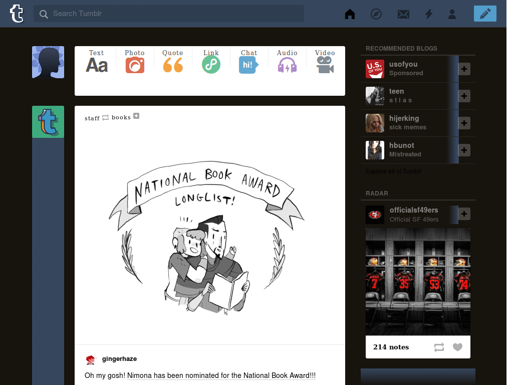 Tumblr theme Achele