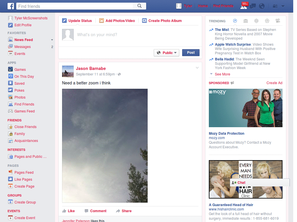 my facebook dash