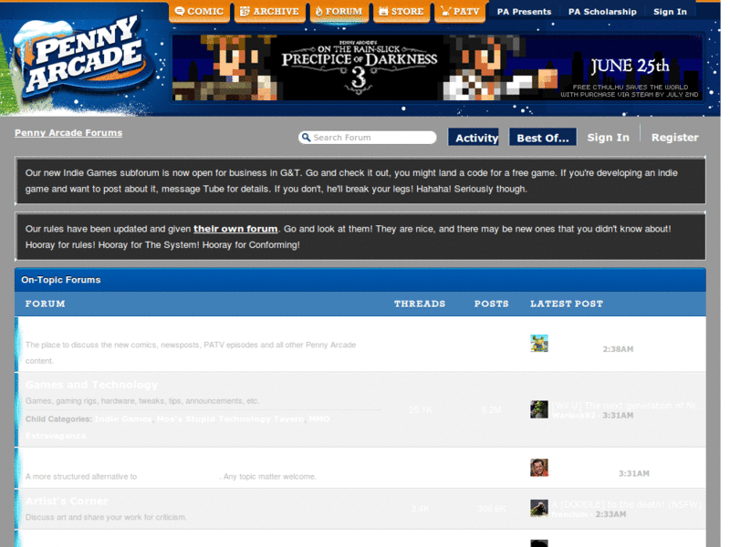 Penny-arcade Forums Old School Scheme