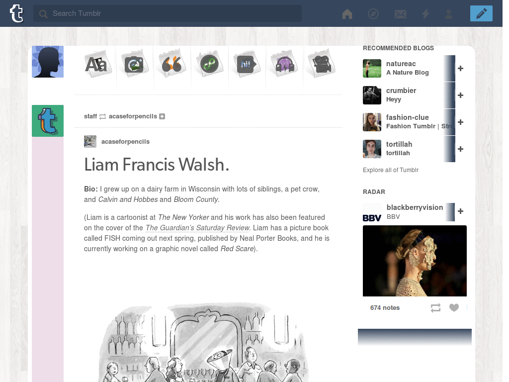 White Wood Tumblr Dashboard.