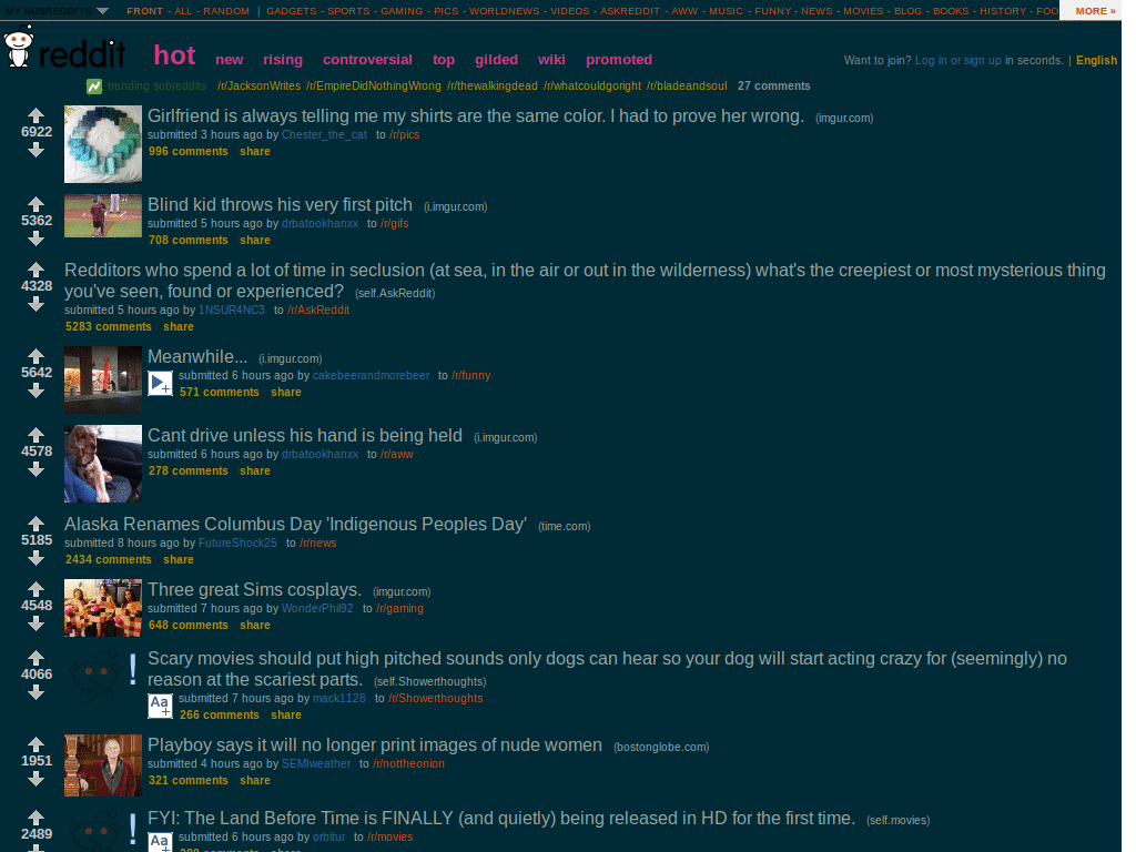 Reddit - Solarized dark