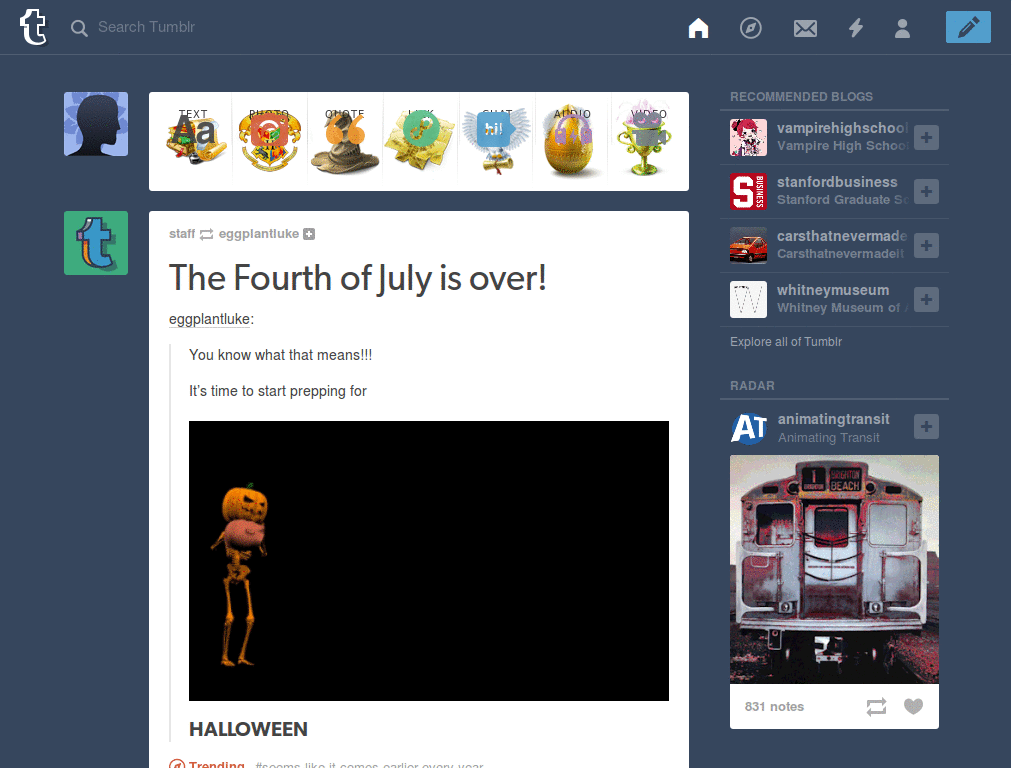 Tumblr - Harry Potter Navigation