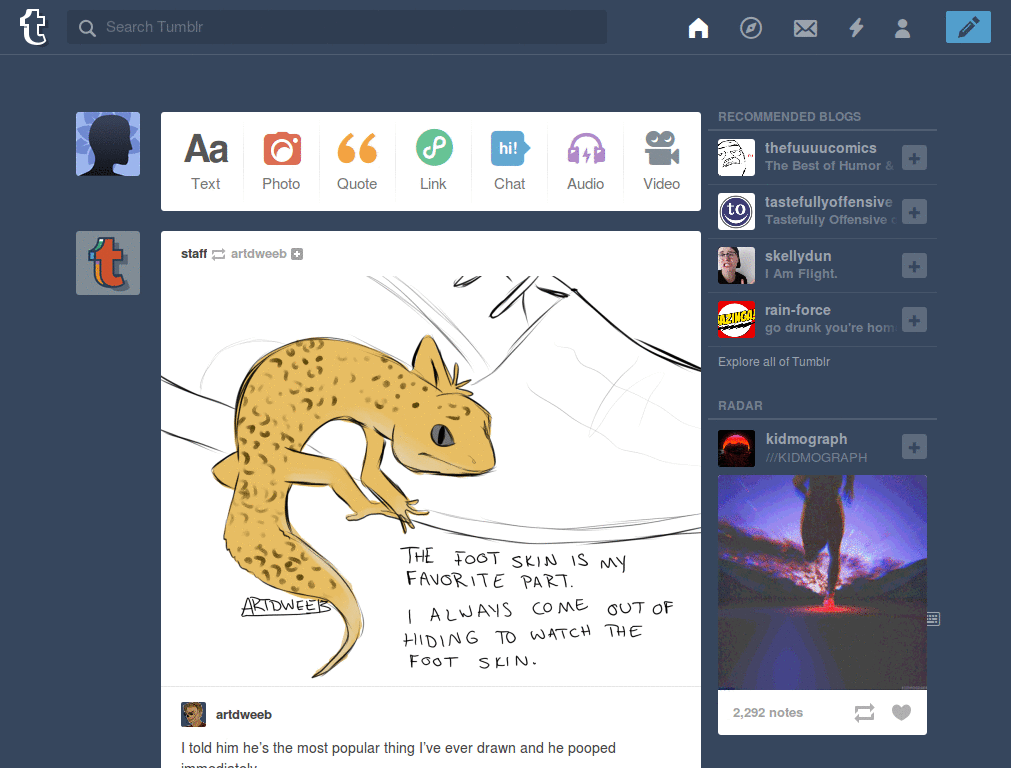 Tumblr Dashboard (with icons) : Seungri